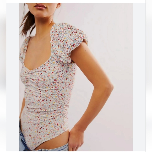 Intimately Free People Bella Floral Bodysuit Size Meduim - Picture 2 of 11